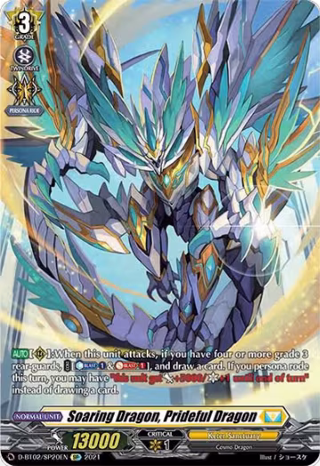 Soaring Dragon, Prideful Dragon (SP) (D-BT02/SP20EN), D-BT02: A Brush with the Legends — Vanguard card price