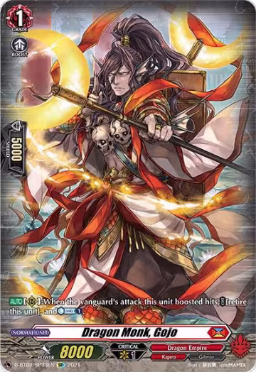 Dragon Monk, Gojo (SP) (D-BT02/SP33EN), D-BT02: A Brush with the Legends — Vanguard card price