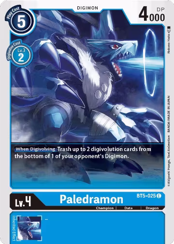 Paledramon (BT5-025 C), Battle of Omni — Digimon card price