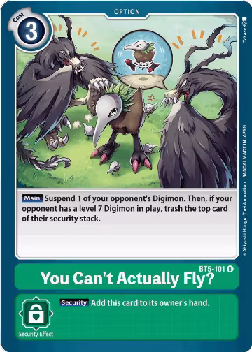 You Can't Actually Fly? (BT5-101 U), Battle of Omni — Digimon card price