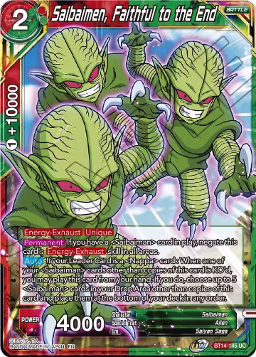 Saibaimen, Faithful to the End (BT14-145), Cross Spirits — DB Super card price