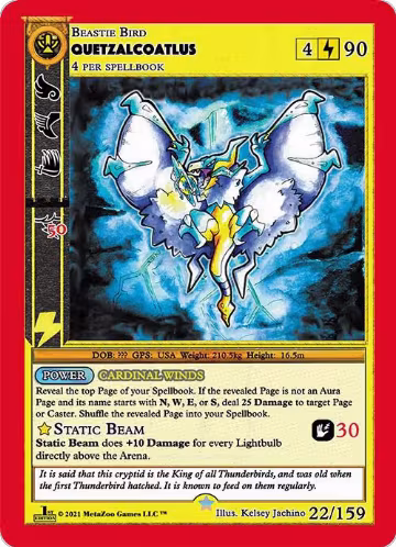Quetzalcoatlus (22), Cryptid Nation: First Edition — MetaZoo card price