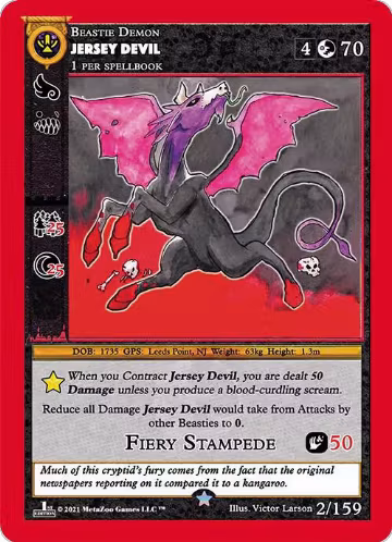 Jersey Devil (2), Cryptid Nation: First Edition — MetaZoo card price