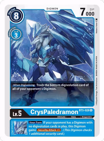 CrysPaledramon (BT5-028 U), Battle of Omni — Digimon card price