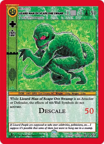 Lizard Man Of Scape Ore Swamp (6), Cryptid Nation: First Edition — MetaZoo card price