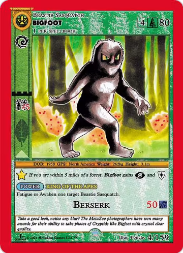 Bigfoot (4), Cryptid Nation: First Edition — MetaZoo card price
