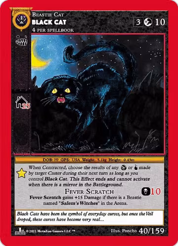 Black Cat (40), Cryptid Nation: First Edition — MetaZoo card price