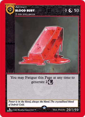 Blood Ruby (29), Cryptid Nation: First Edition — MetaZoo card price