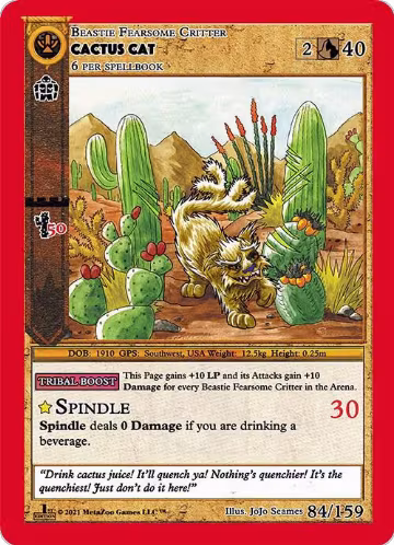 Cactus Cat (84), Cryptid Nation: First Edition — MetaZoo card price