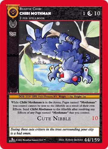 Chibi Mothman (44), Cryptid Nation: First Edition — MetaZoo card price