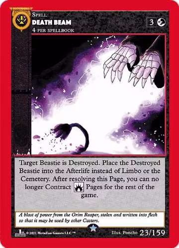 Death Beam (23), Cryptid Nation: First Edition — MetaZoo card price