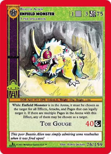 Enfield Monster (76), Cryptid Nation: First Edition — MetaZoo card price