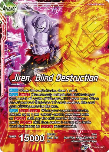 Jiren // Jiren, Blind Destruction (BT14-002), Cross Spirits — DB Super card price