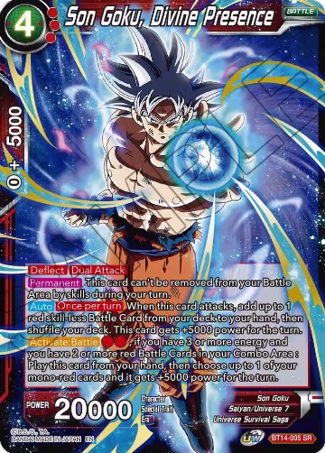 Son Goku, Divine Presence (BT14-005), Cross Spirits — DB Super card price