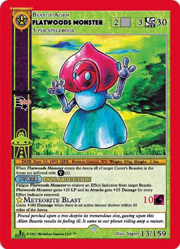 Flatwoods Monster (13), Cryptid Nation: First Edition — MetaZoo card price
