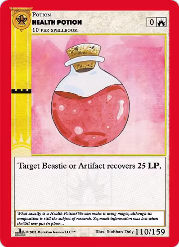 Health Potion (110), Cryptid Nation: First Edition — MetaZoo card price