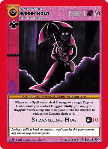 Huggin' Molly (118), Cryptid Nation: First Edition — MetaZoo card price