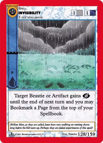 Invisibility (128), Cryptid Nation: First Edition — MetaZoo card price