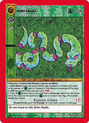 Joint Snake (57), Cryptid Nation: First Edition — MetaZoo card price