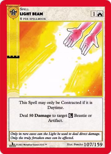 Light Beam (107), Cryptid Nation: First Edition — MetaZoo card price