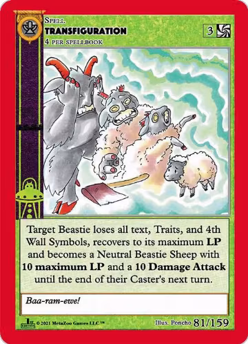 Transfiguration (81), Cryptid Nation: First Edition — MetaZoo card price