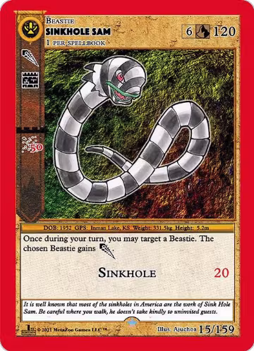 Sinkhole Sam (15), Cryptid Nation: First Edition — MetaZoo card price