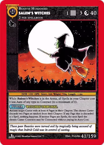 Salem's Witches (41), Cryptid Nation: First Edition — MetaZoo card price
