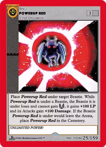 Powerup Red (25), Cryptid Nation: First Edition — MetaZoo card price