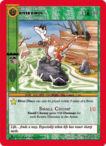 River Dinos (58), Cryptid Nation: First Edition — MetaZoo card price