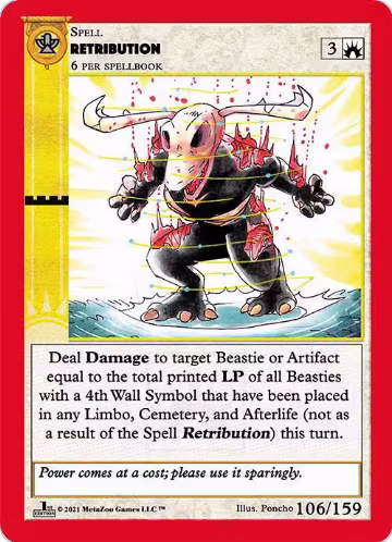 Retribution (106), Cryptid Nation: First Edition — MetaZoo card price