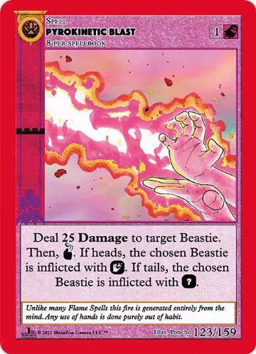 Pyrokinetic Blast (123), Cryptid Nation: First Edition — MetaZoo card price