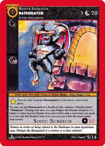 Batsquatch (5), Cryptid Nation: First Edition Release Event Deck — MetaZoo card price