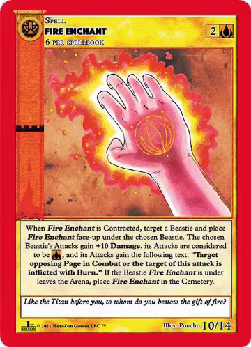 Fire Enchant (10), Cryptid Nation: First Edition Release Event Deck — MetaZoo card price
