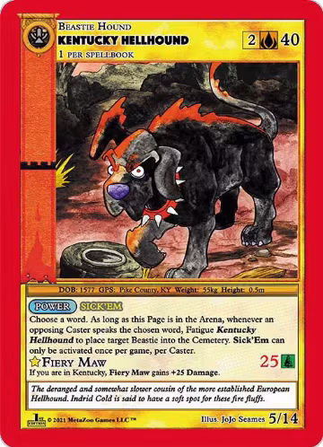 Kentucky Hellhound (5), Cryptid Nation: First Edition Release Event Deck — MetaZoo card price