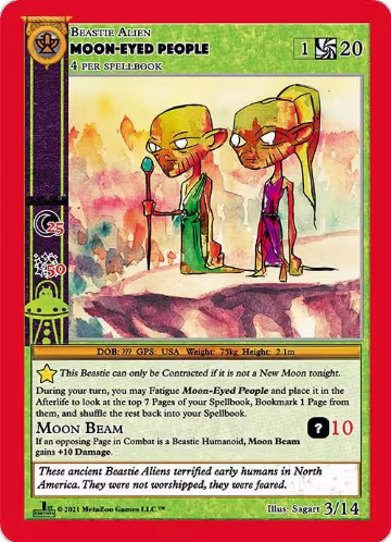 Moon-Eyed People (3), Cryptid Nation: First Edition Release Event Deck — MetaZoo card price