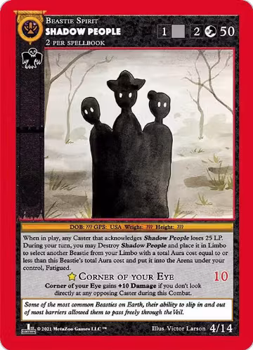 Shadow People (4), Cryptid Nation: First Edition Release Event Deck — MetaZoo card price