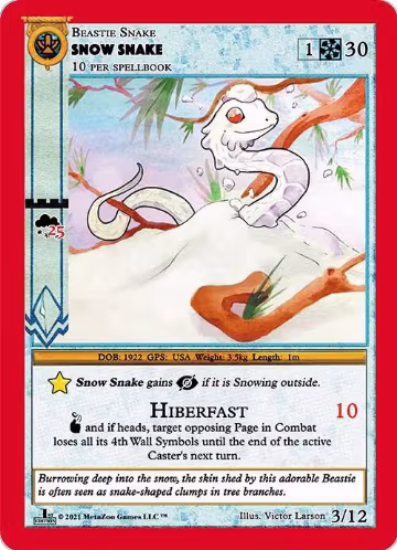 Snow Snake (3), Cryptid Nation: First Edition Release Event Deck — MetaZoo card price