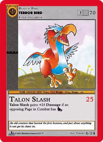 Terror Bird (6), Cryptid Nation: First Edition Release Event Deck — MetaZoo card price