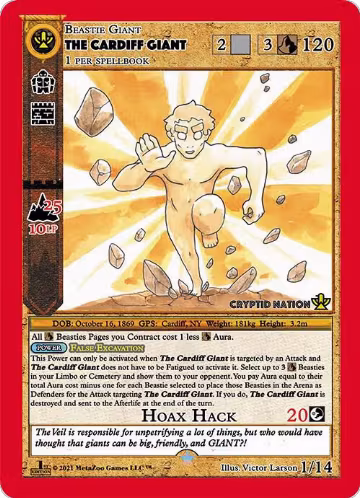 The Cardiff Giant (1), Cryptid Nation: First Edition Release Event Deck — MetaZoo card price