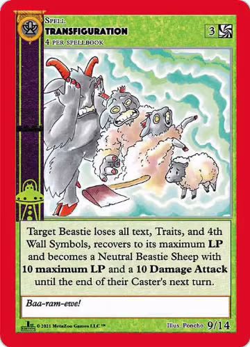 Transfiguration (9), Cryptid Nation: First Edition Release Event Deck — MetaZoo card price