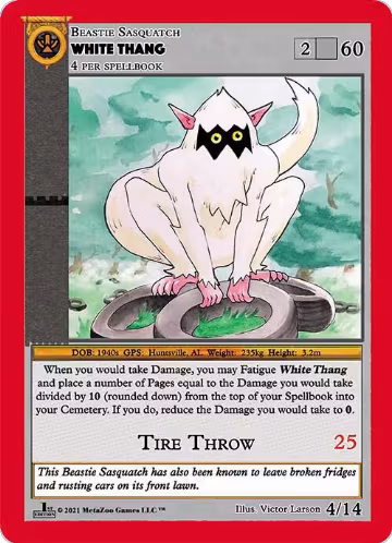 White Thang (4), Cryptid Nation: First Edition Release Event Deck — MetaZoo card price