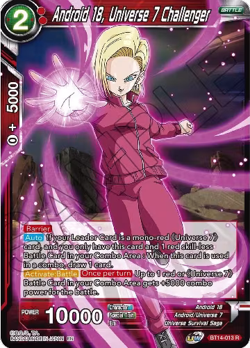 Android 18, Universe 7 Challenger (BT14-013), Cross Spirits — DB Super card price
