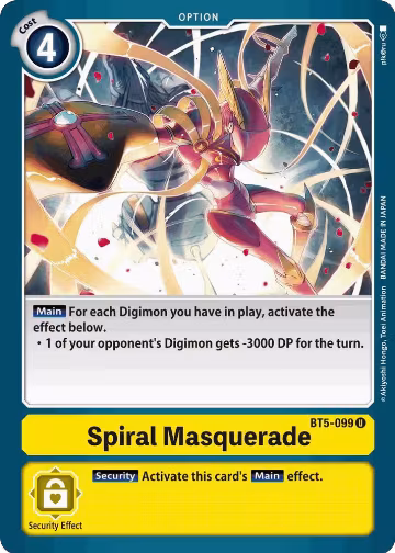 Spiral Masquerade (BT5-099 U), Battle of Omni — Digimon card price