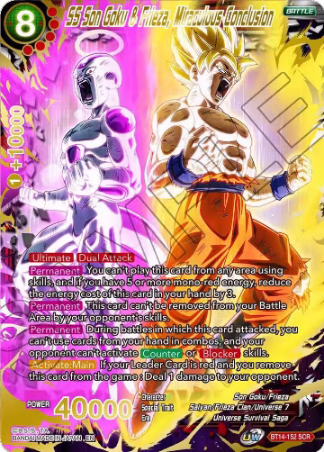 SS Son Goku & Frieza, Miraculous Conclusion (BT14-152), Cross Spirits — DB Super card price