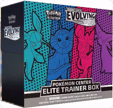 Evolving Skies Pokemon Center Elite Trainer Box [Glaceon/Vaporeon/Sylveon/Espeon] (Exclusive), Evolving Skies — Pokémon sealed product price