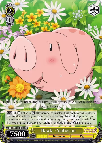 Hawk: Confusion (SR) (SDS/SX03-015S SR), The Seven Deadly Sins — Weiß Schwarz card price
