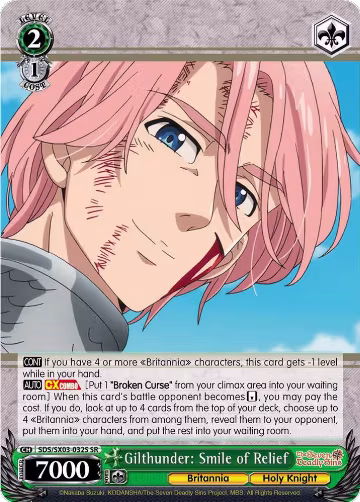 Gilthunder: Smile of Relief (SR) (SDS/SX03-032S SR), The Seven Deadly Sins — Weiß Schwarz card price