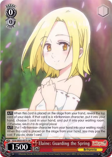 Elaine: Guarding the Spring (SR) (SDS/SX03-057S SR), The Seven Deadly Sins — Weiß Schwarz card price