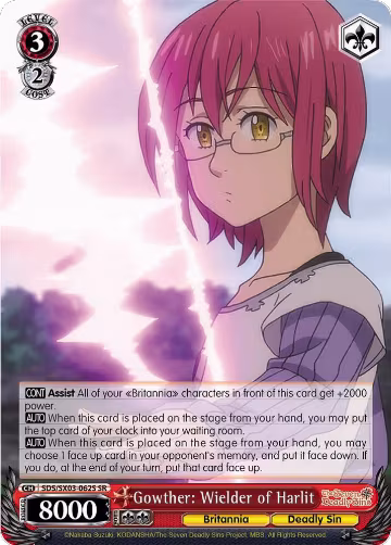 Gowther: Wielder of Harlit (SR) (SDS/SX03-062S SR), The Seven Deadly Sins — Weiß Schwarz card price