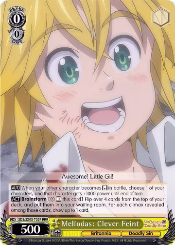 Meliodas: Clever Feint (RRR) (SDS/SX03-T02R RRR), The Seven Deadly Sins — Weiß Schwarz card price